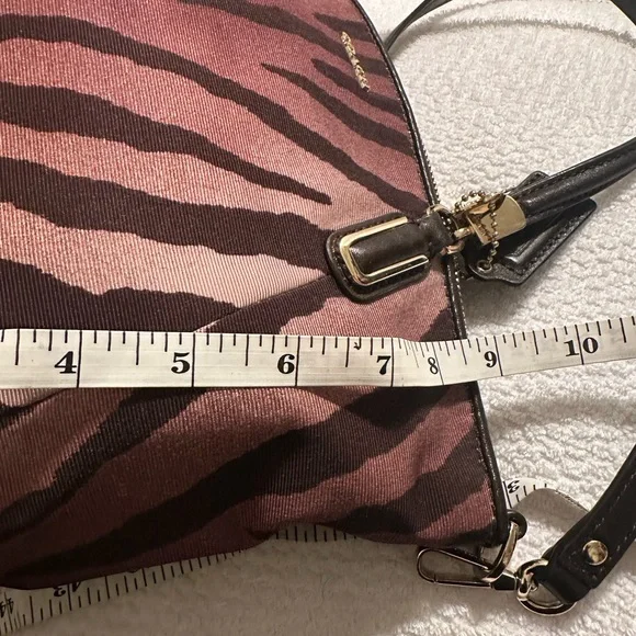 Coach Black and Brown Tote Bag with Zebra Print - Picture 13 of 15